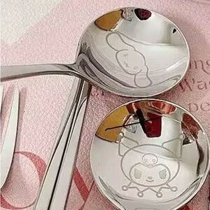 My Melody Stainless Spoon,fork,Chop Sticks + case